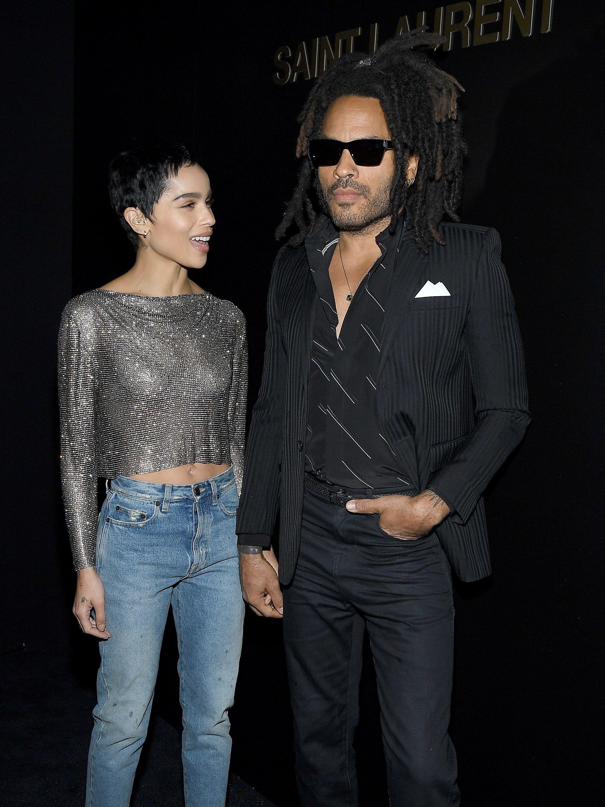 2475x3300 Zoë And Lenny Kravitz Are Fashion Week's Ultimate Father Daughter Duo