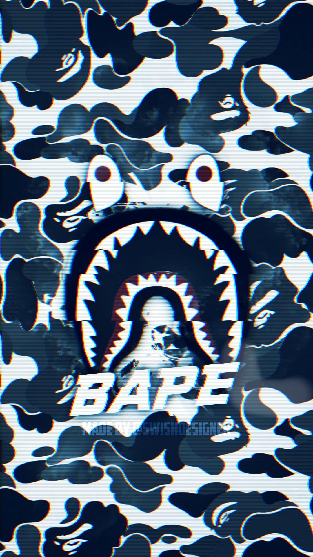 1080x1920 Bape Shark Wallpaper