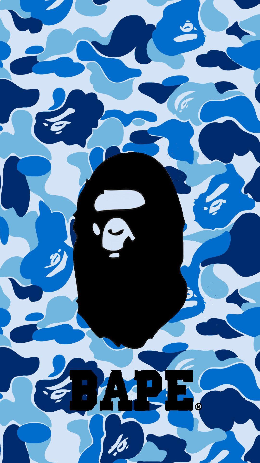 1080x1920 Bape Blue Wallpaper Ios Kecbio