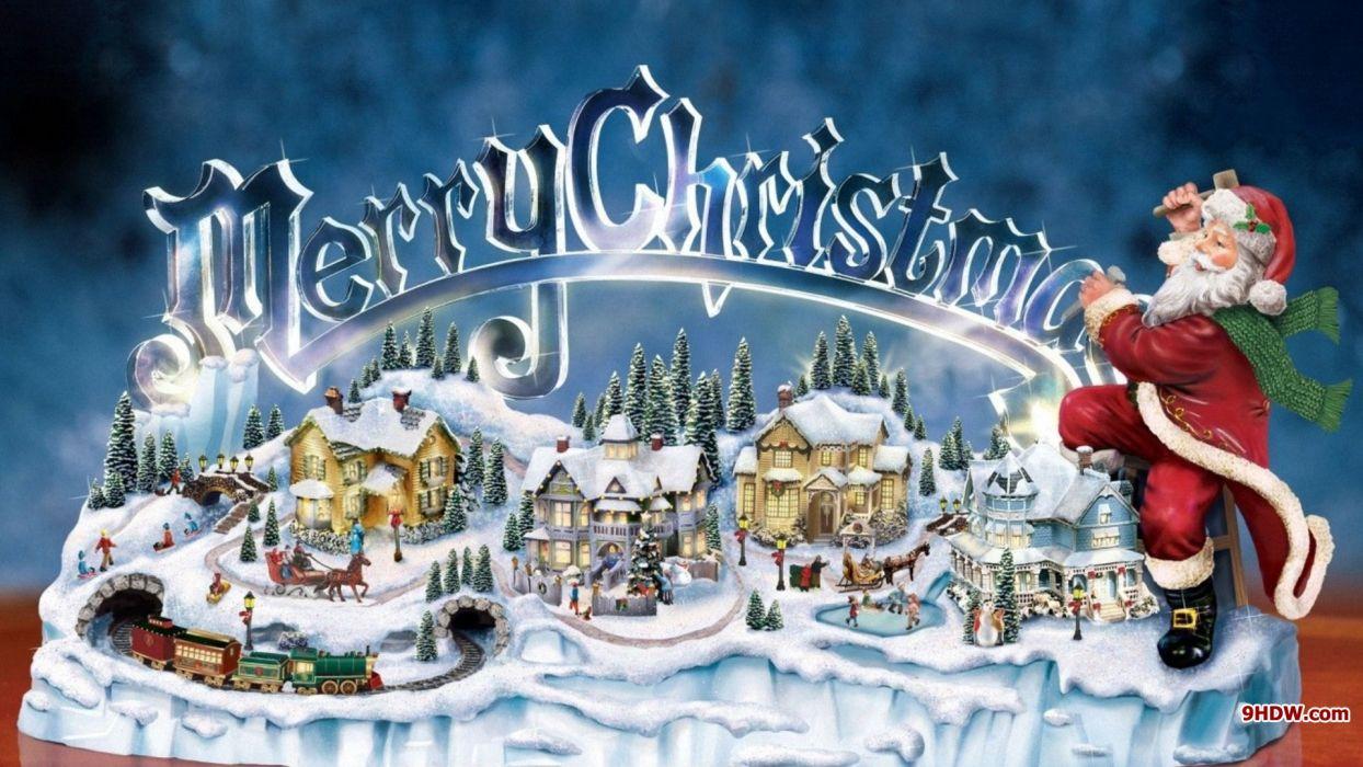 1244x700 Thomas Kinkade Christmas Town Wallpaperx1080