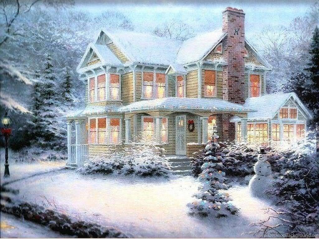 1024x768 Thomas Kinkade Christmas Wallpaper 2015 Grasscloth Wallpaper Desktop Background