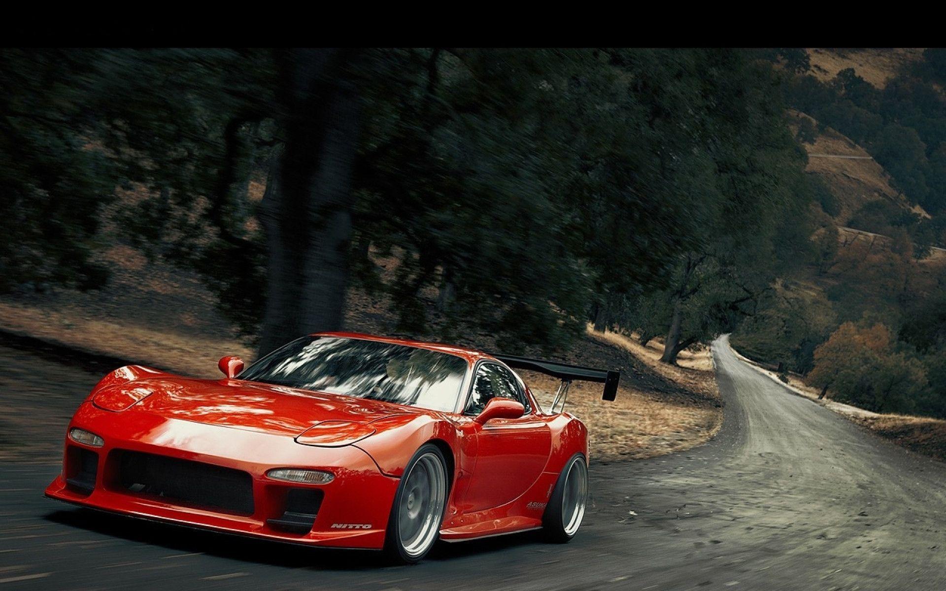 Download wallpaper 1350x2400 mazda rx7 mazda car blue drift asphalt  mountains iphone 876s6 for parallax hd background