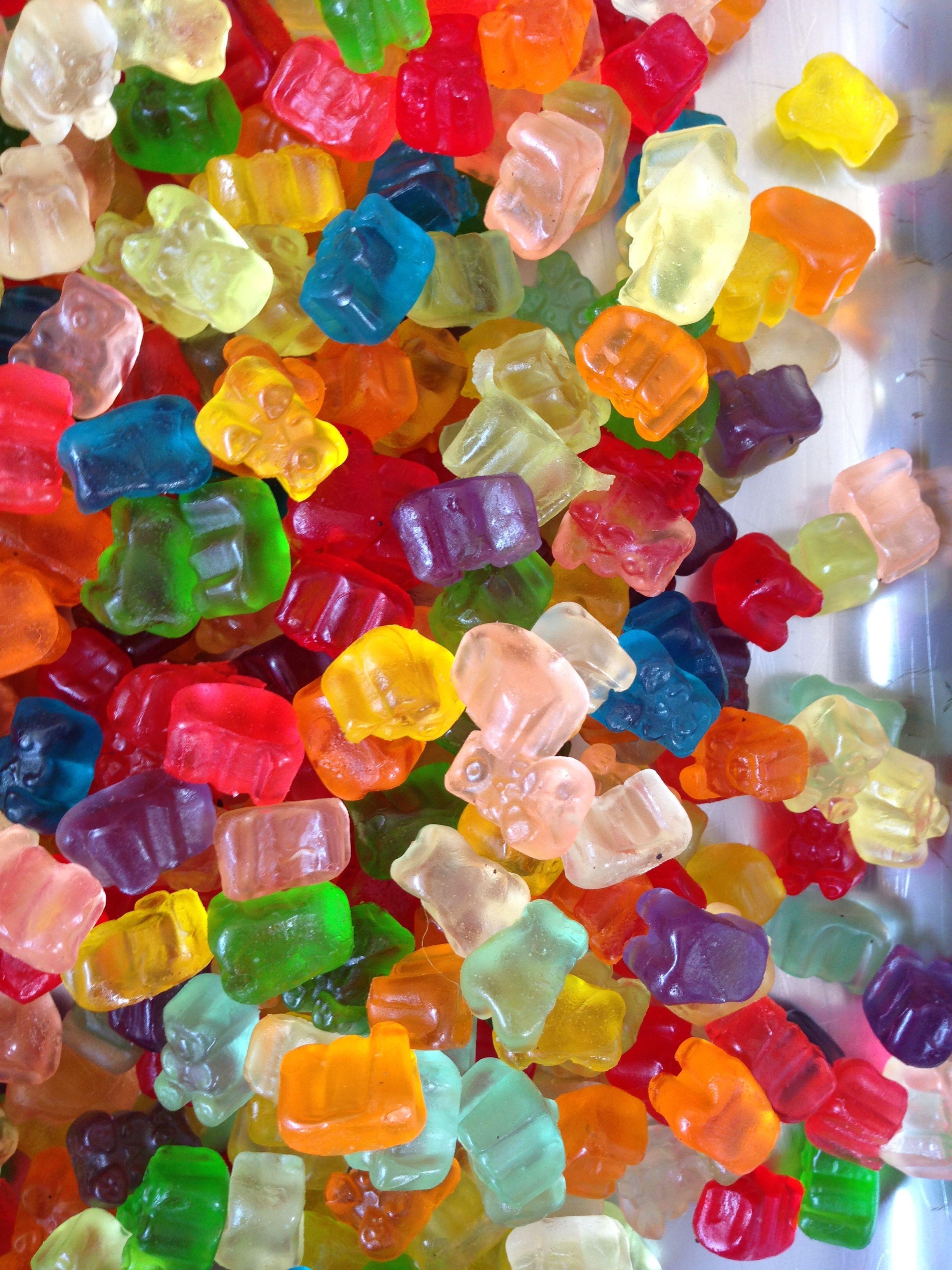 2448x3264 Rainbow Ice Cream With Gummy Bears Wallpaper