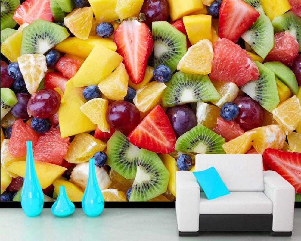 1000x800 Papel de pared Fruit Salads Berry Many Kiwi Food photo wallpaper, living room kitchen restaurant fast food shop coffee shop mural