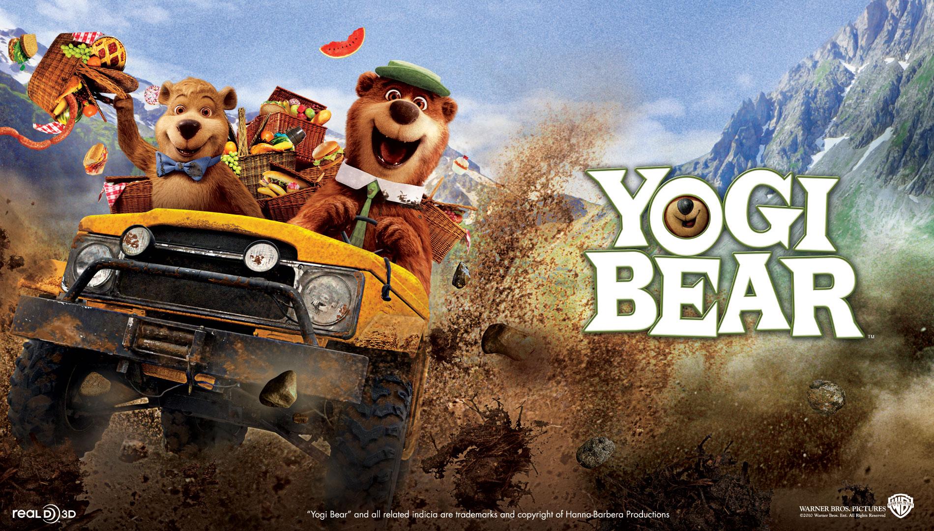 1900x1080 Yogi Bear and Boo Boo Jeep Escape Movie Desktop Wallpaper