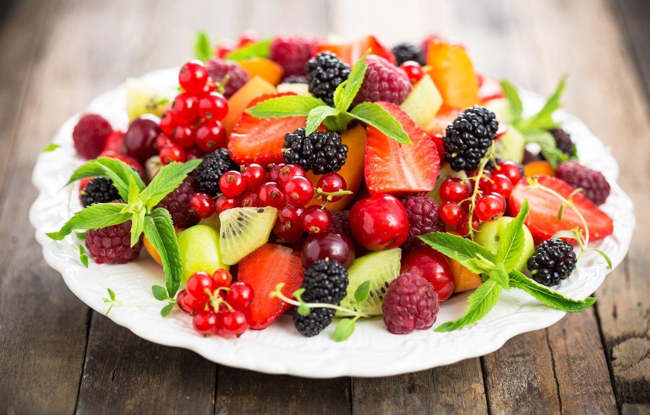 1332x850 Wallpaper berries, raspberry, strawberry, fruit, currants, salad, dessert, fruit salad image for desktop, section еда