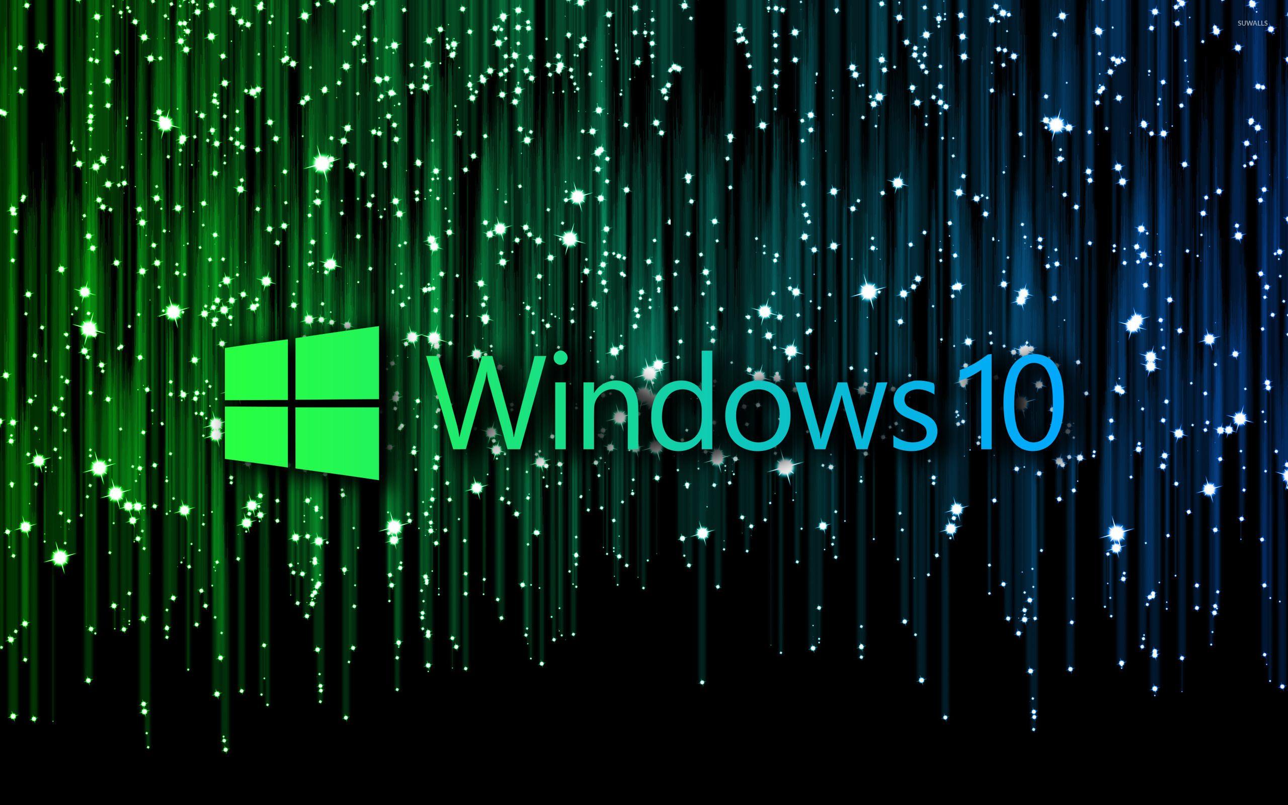 2560x1600 Windows 10 text logo on meteor shower wallpaper wallpaper