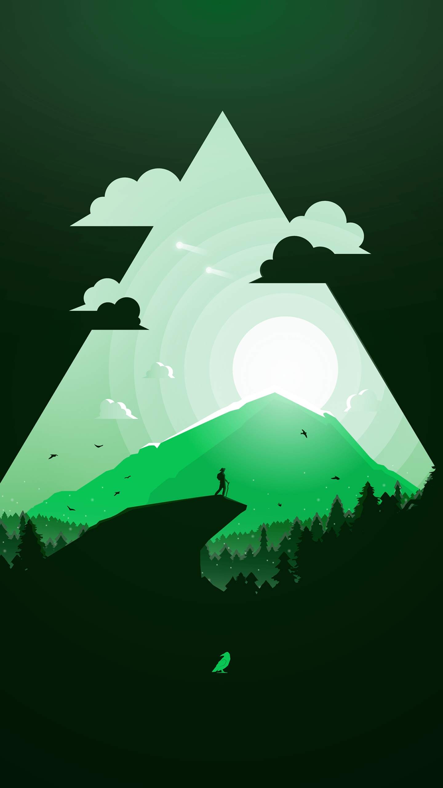 1440x2560 Wallpaper Paradise, Green, Journey, Sunset, 4K, Abstract,. Wallpaper for iPhone, Android, Mobile and Desktop