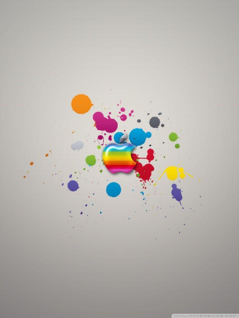 768x1024 Glossy Apple Colorful Splash Ultra HD Desktop Background Wallpaper for 4K UHD TV : Widescreen & UltraWide Desktop & Laptop