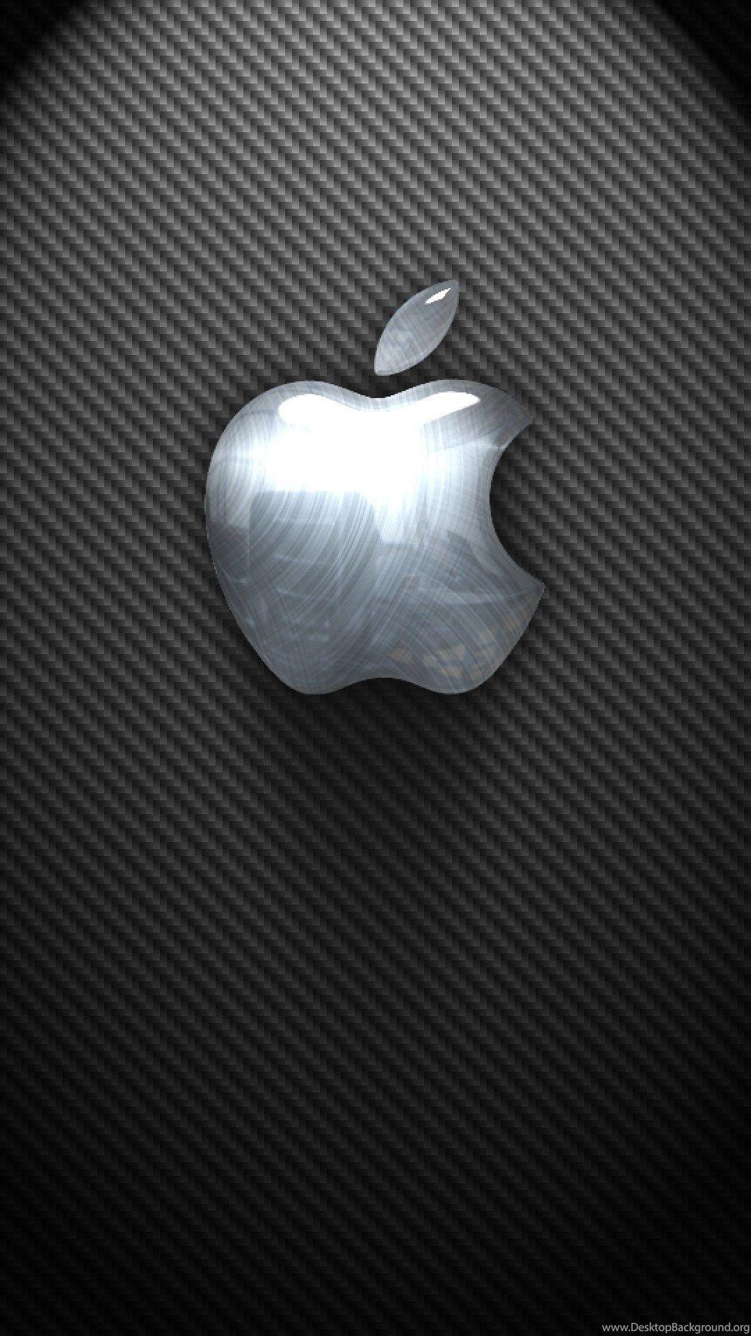 1080x1920 Apple iPhone 6s Wallpaper 3D Glossy Logo Desktop Background