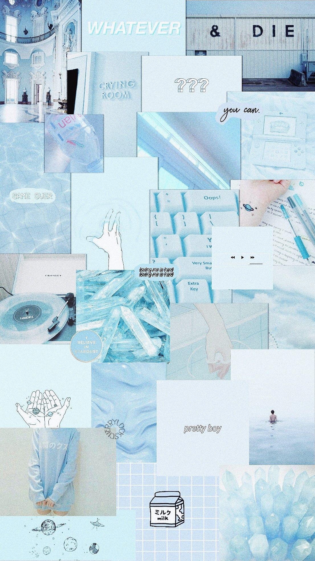 1106x1968 Aesthetic Blue Background