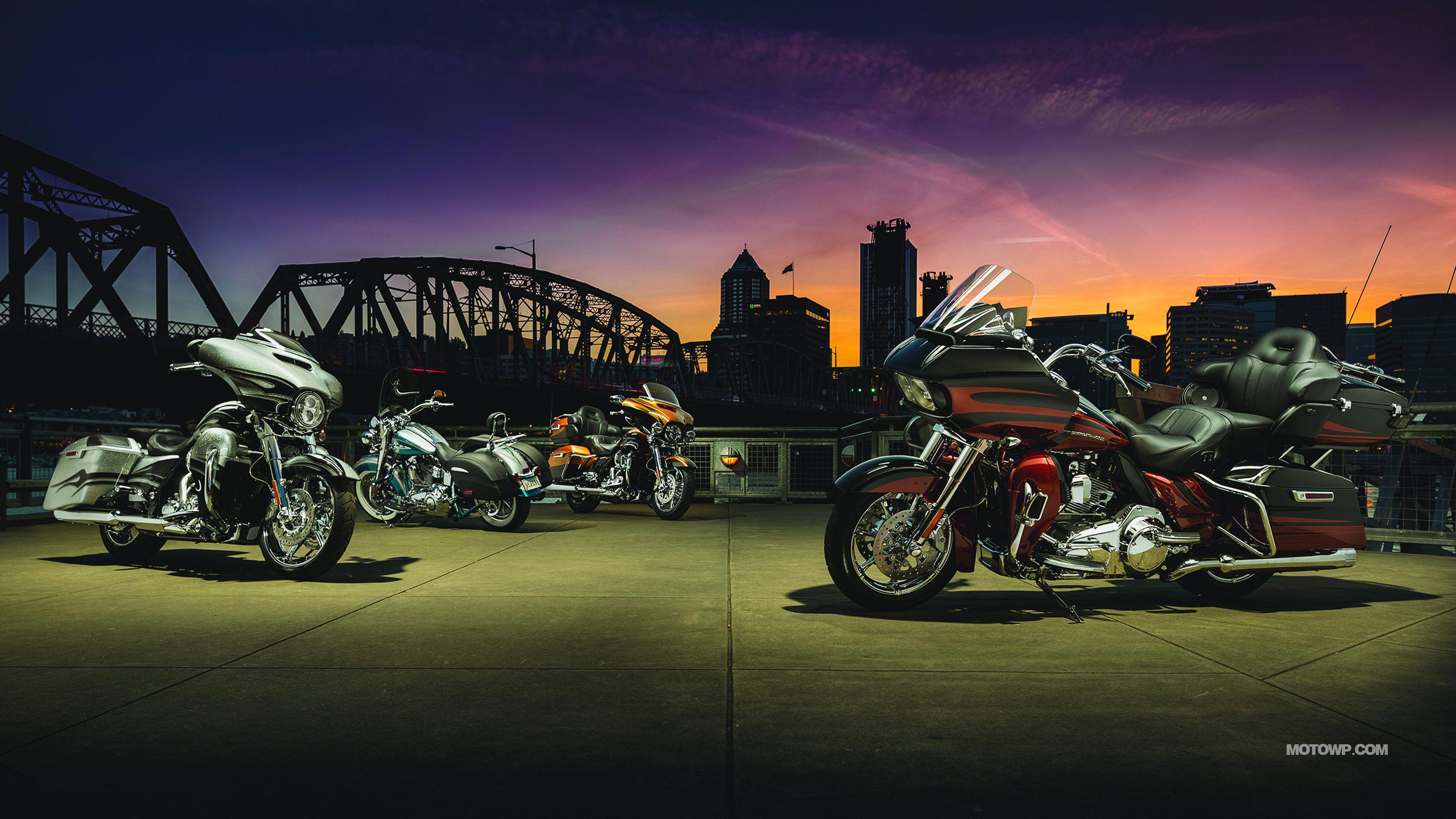 3840x2160 Motorcycles Desktop Wallpaper Harley Davidson CVO Road Glide Ultra