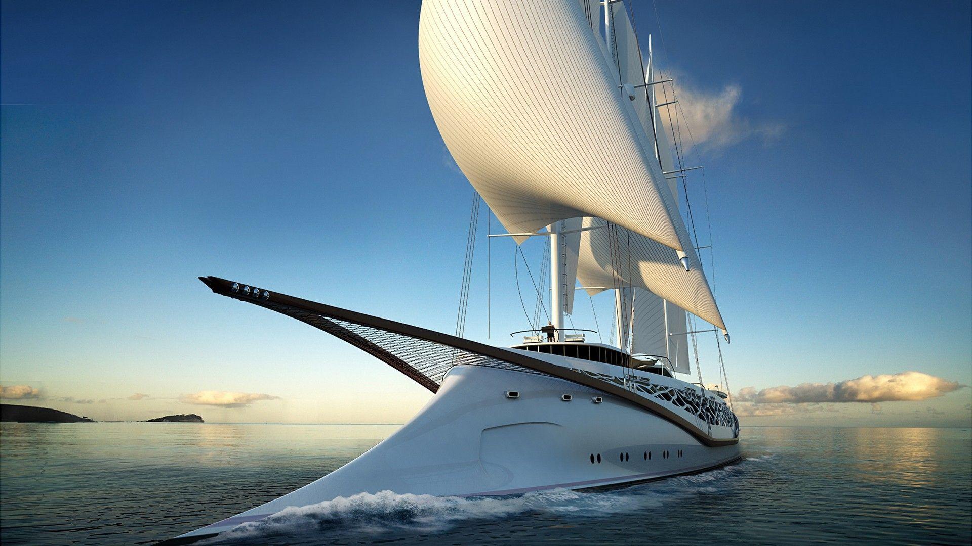 1920x1080 Modern sailing ship wallpaper and image, picture, photo