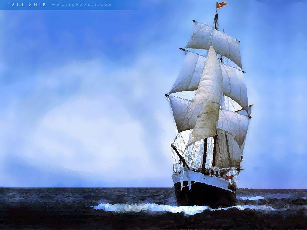 1024x768 Tall Ships Wallpaper