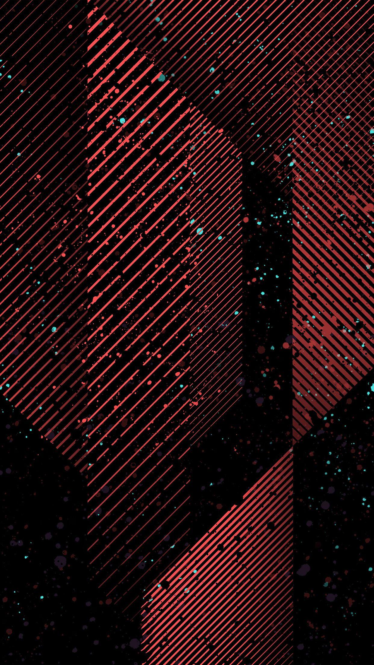 1242x2208 Dark art minimal pattern red Download Free Wallpaper for phone