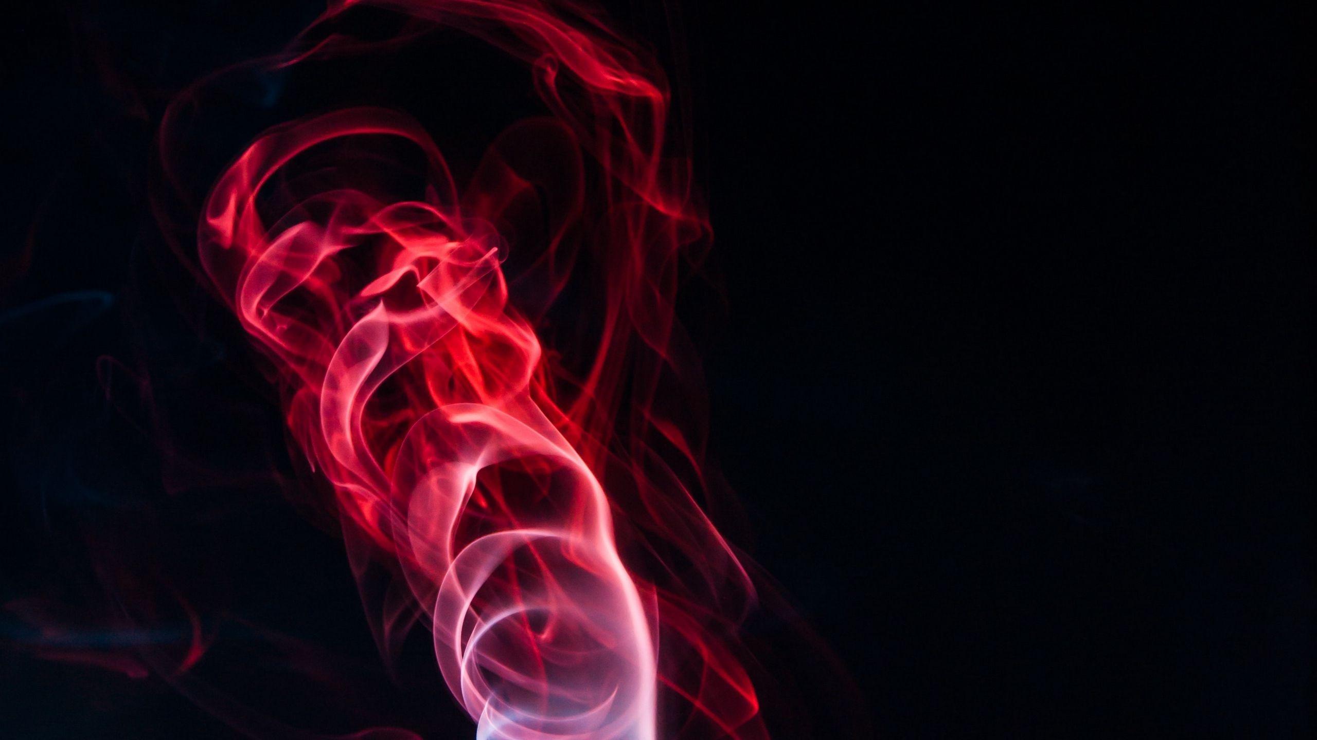 2560x1440 Red Smoke Wallpaper