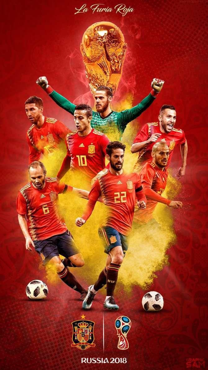 670x1191 Spain 2018 HD Football Wallpaper. サッカ .com