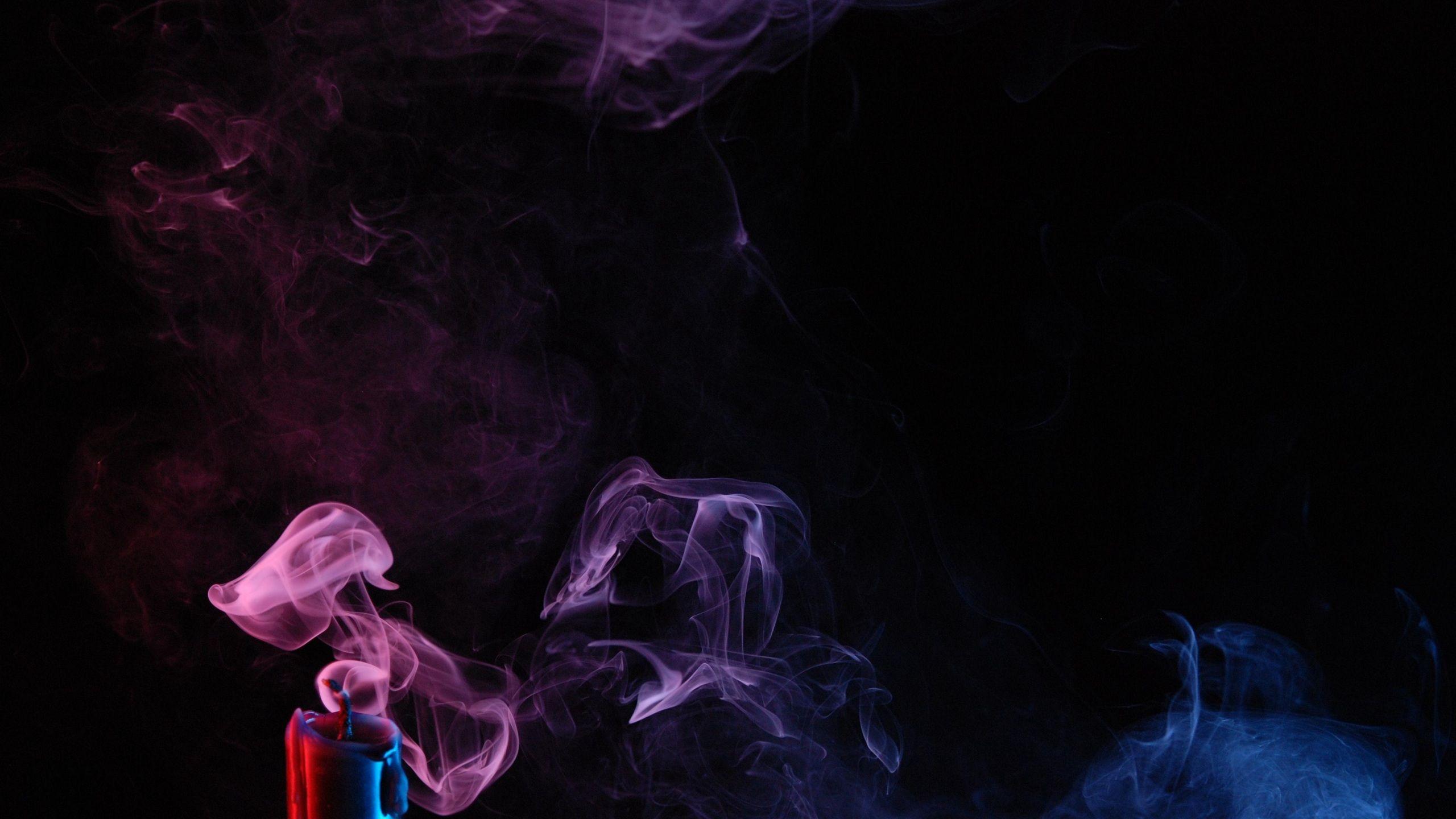 2560x1440 Wallpaper 4k candle, smoke, colored smoke 4k candle, colored smoke, Smoke