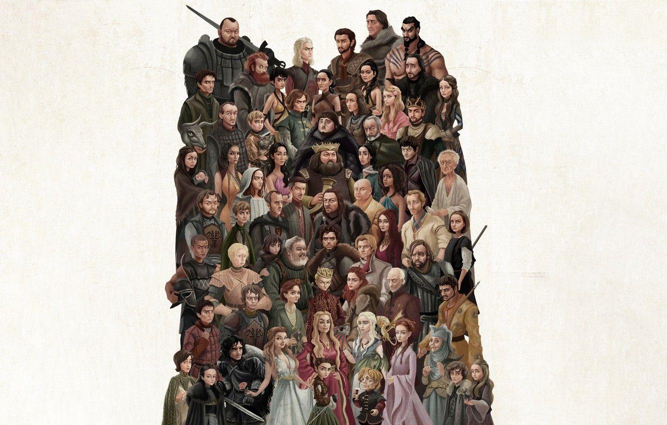 1332x850 Wallpaper Minimalism, Figure, Style, Art, Art, Style, Game Of Thrones, Game of thrones, Minimalism, Characters, Characters, GOT, Raymond Waskita, Game Of Thrones Cast, by Raymond Waskita image for desktop, section минимализм