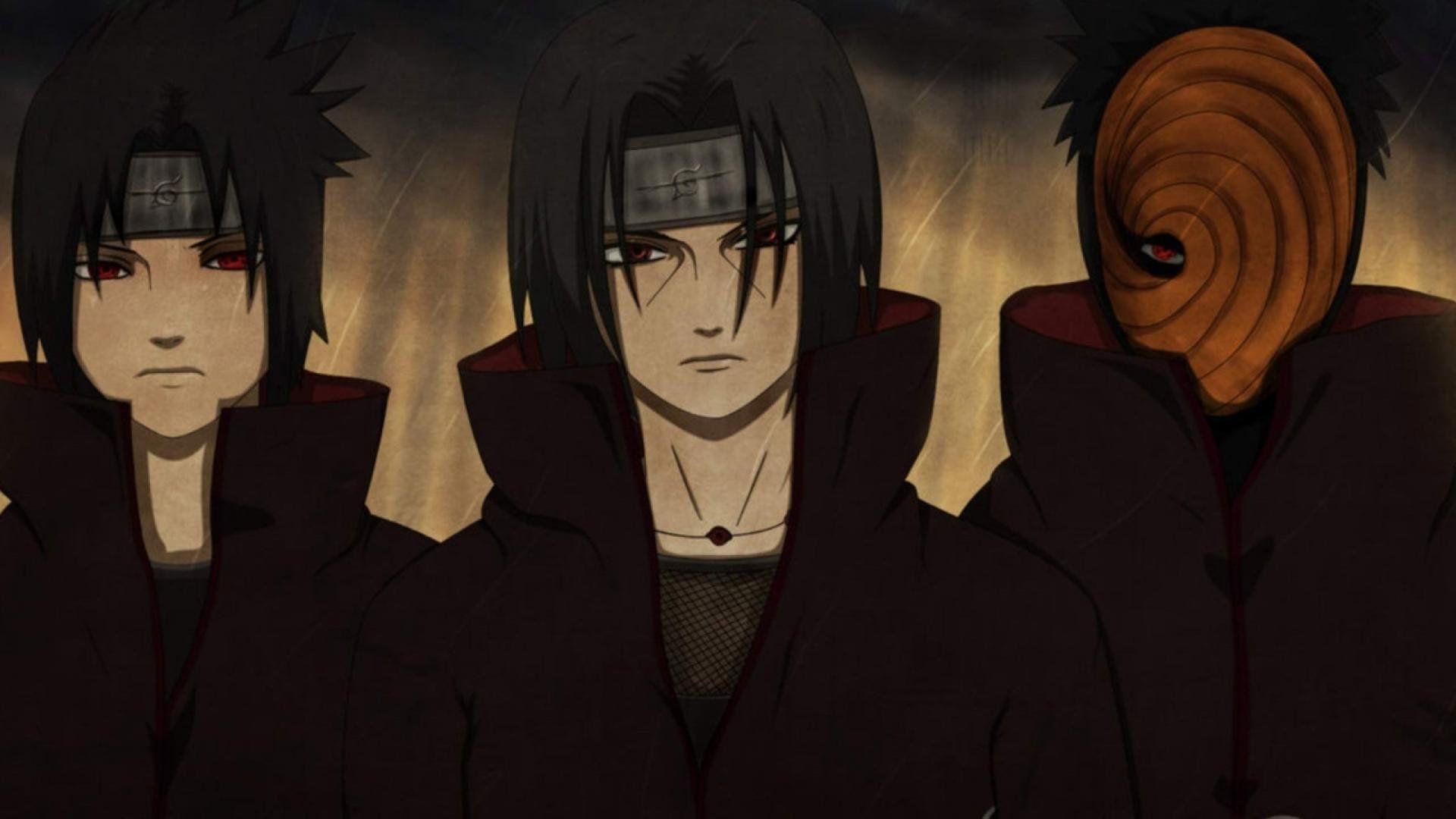 1920x1080 EMS Sasuke, Tobi & Itachi Vs 1 Rinnegan Madara