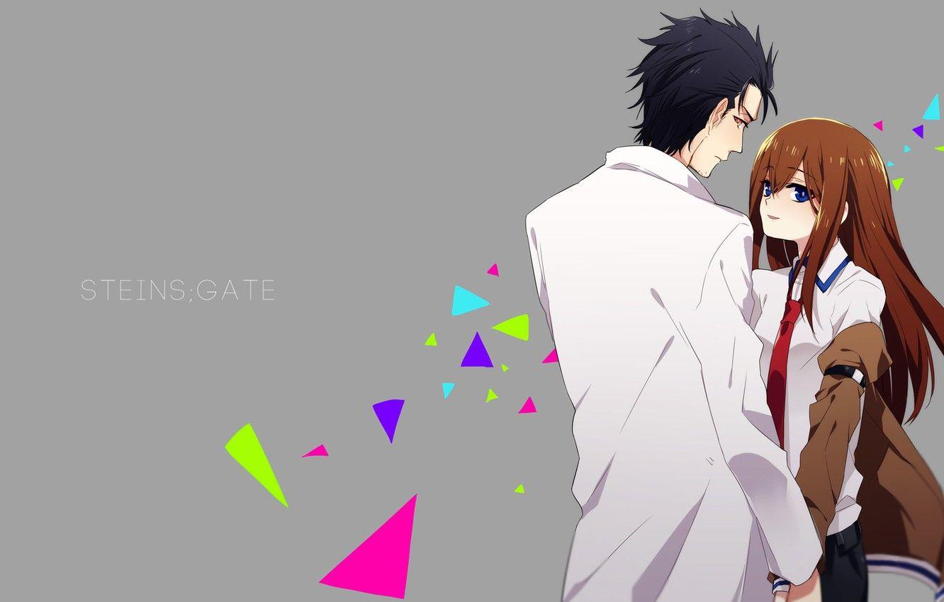 1332x850 Wallpaper girl, background, guy, Steins Gate, Gates Stein image for desktop, section сёнэн