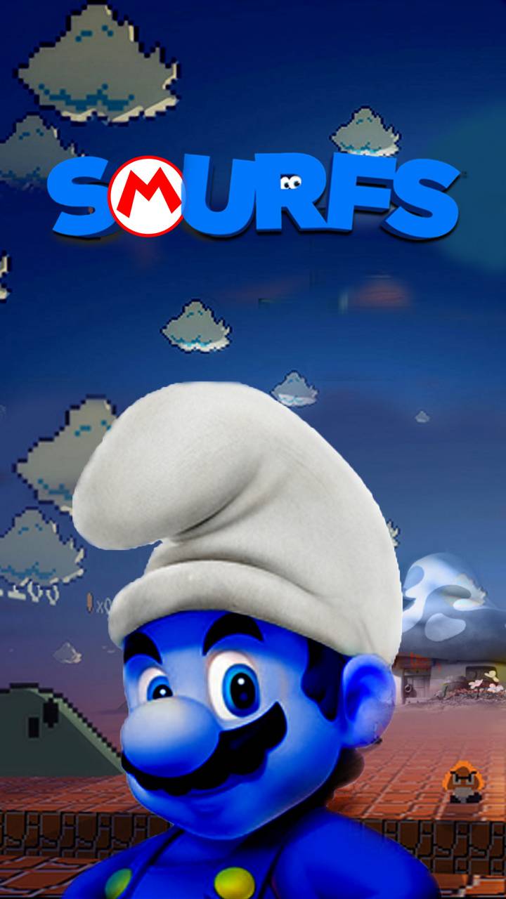 720x1280 Smurf Mario wallpaper
