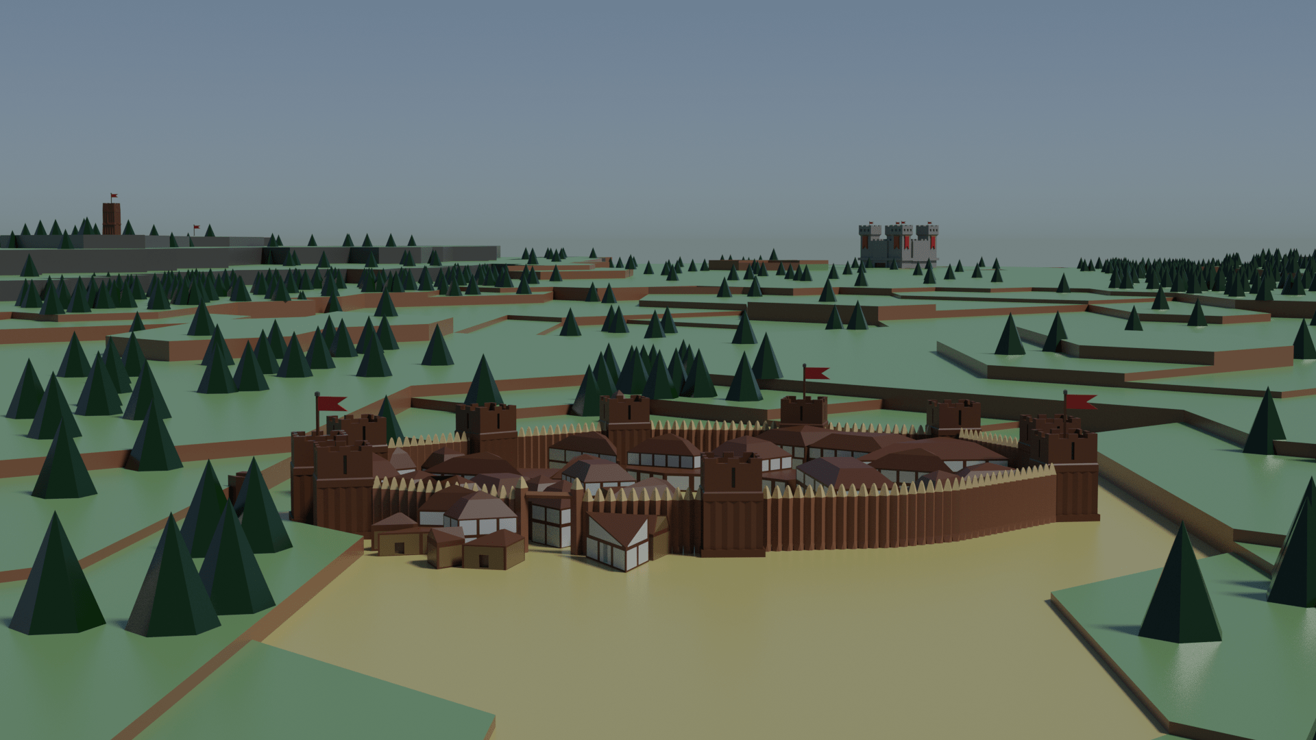 1920x1080 Medieval Village