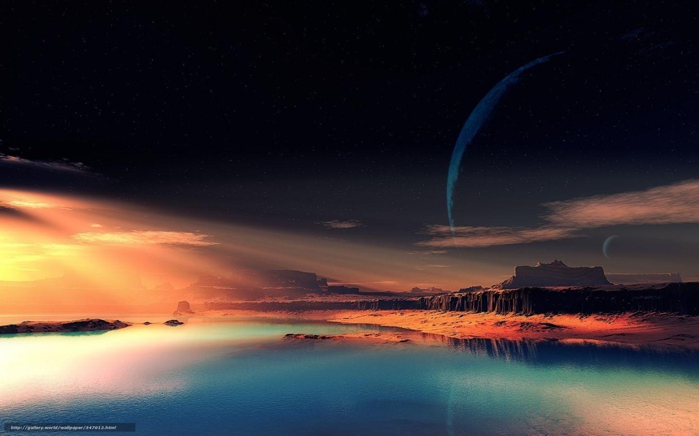 1440x900 Free download wallpaper alien planet fantastic landscape rocks sky desktop [1600x1000] for your Desktop, Mobile & Tablet. Explore Alien Landscape Wallpaper. Sci Fi Phone Wallpaper, Alien Planet Landscapes Wallpaper