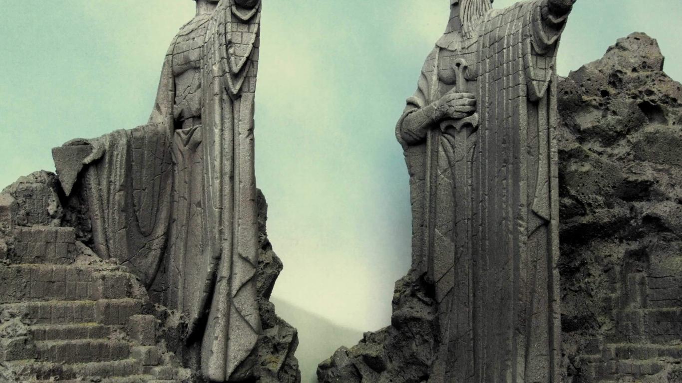 1366x768 Lord Of The Rings Argonath HD Online Wallpaper with 1366x768 245 - Lord Of The Rings HD Wallpaper