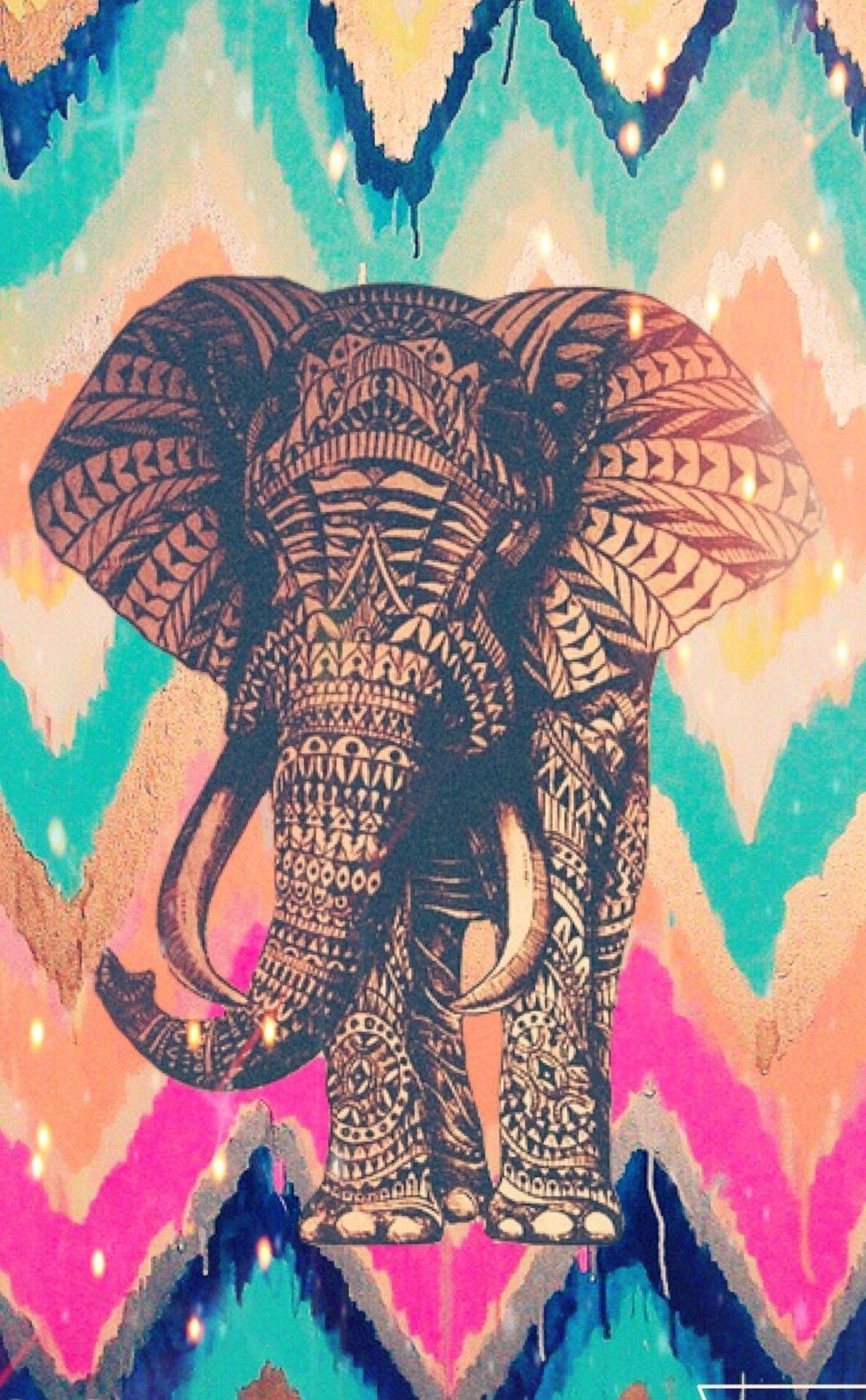 1194x1931 Lovely Aztec Elephant Wallpaper. Elephant wallpaper, Cute wallpaper, Wallpaper