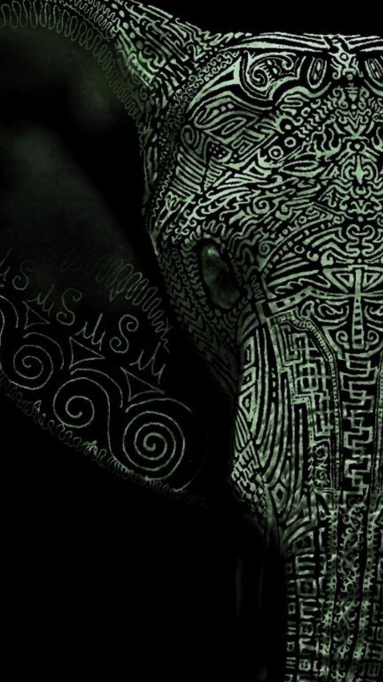 750x1334 Elephant tribal grunge wallpaper I created for the app CocoPPa. belle chose Pinterest