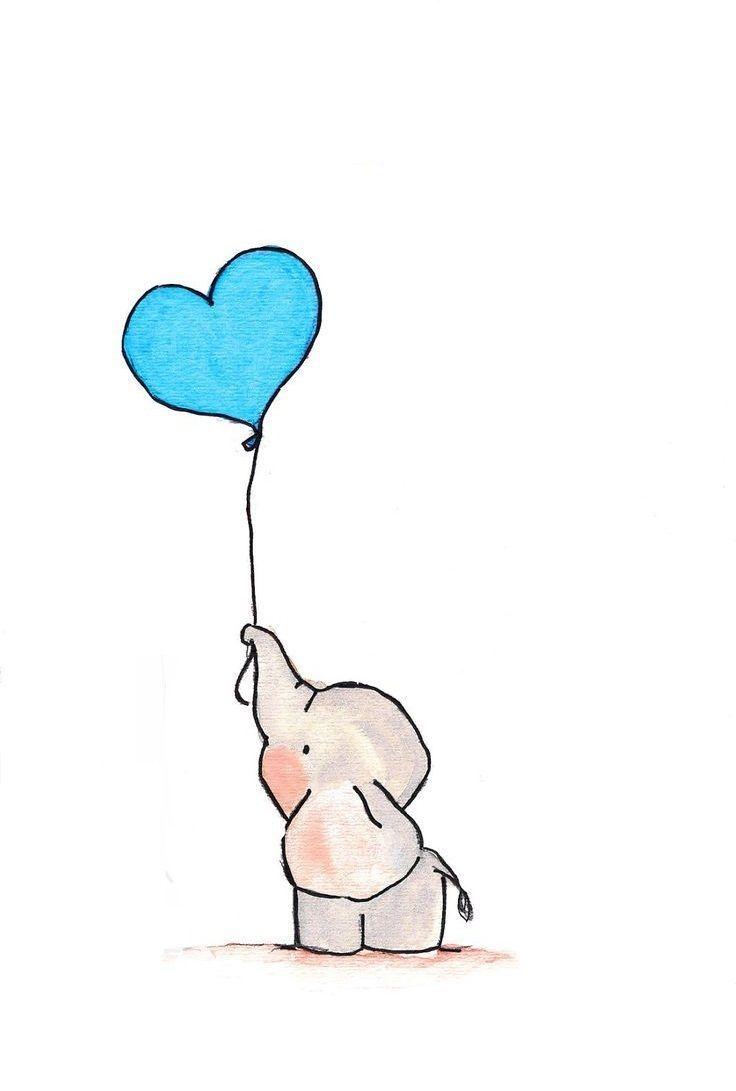 736x1091 Cute Elephant And Bunny Drawings. Cute easy animal drawings, Easy animal drawings, Baby animal drawings