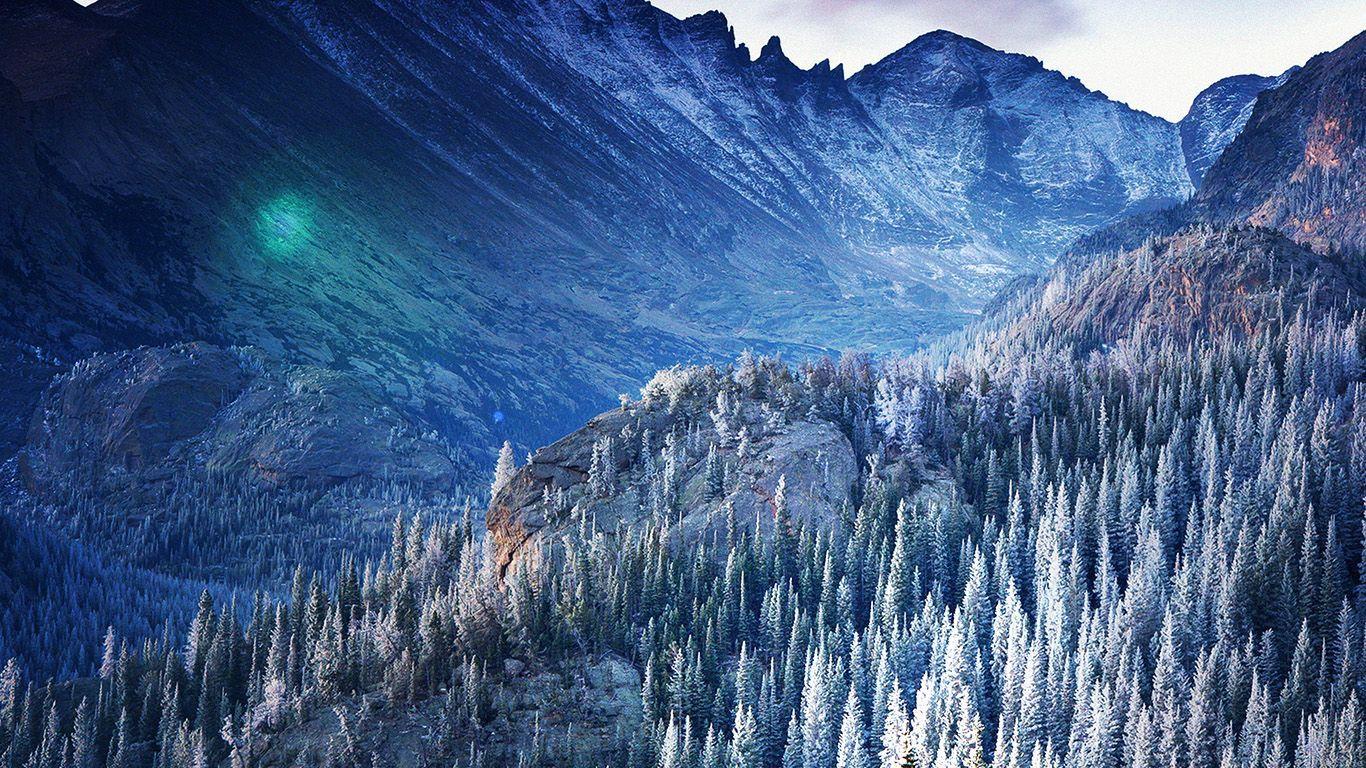 1366x768 DesktopPapers.co mountain blue woods tree nature cold