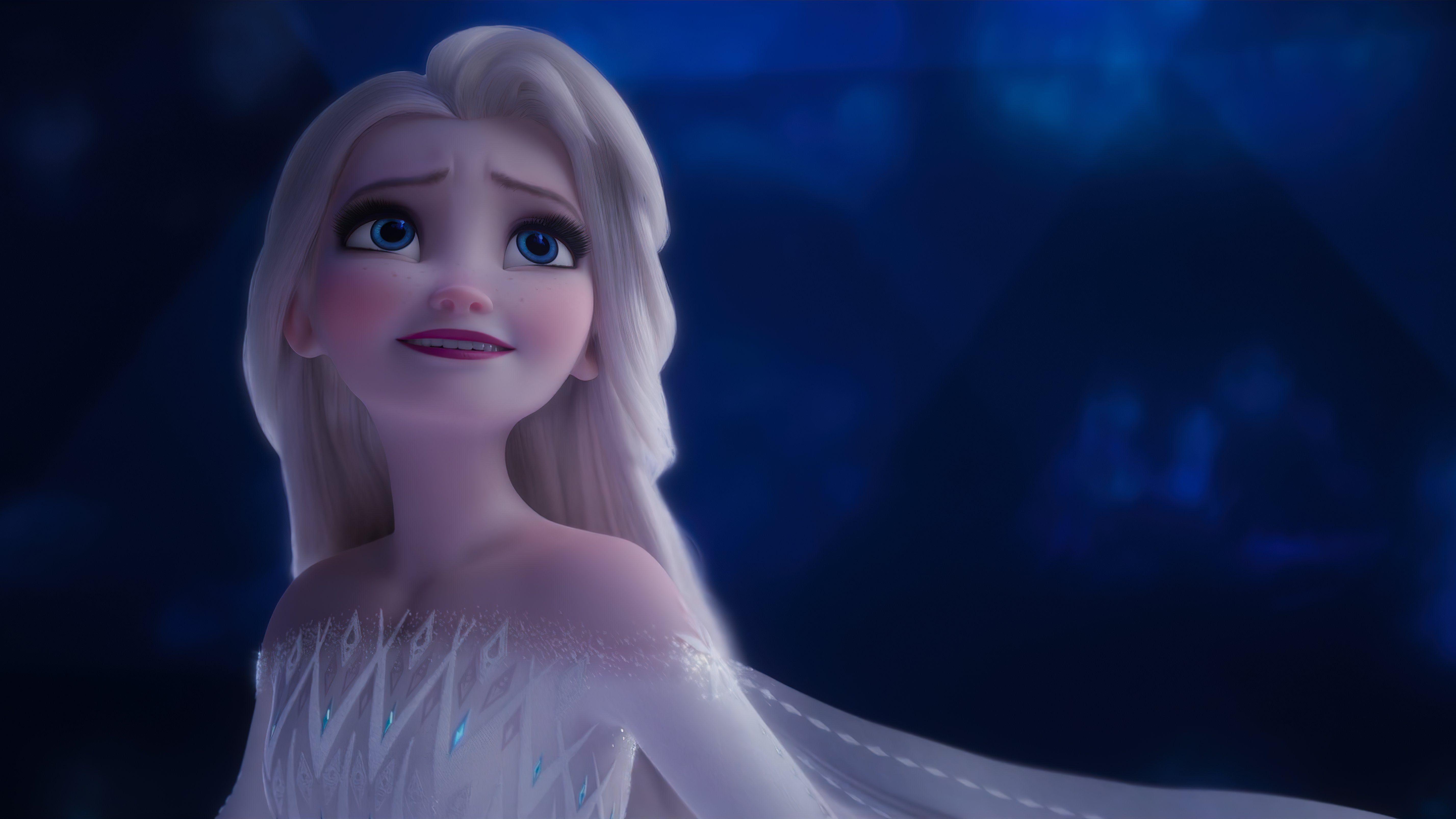 Download Experience the elegance of the Frozen 2 Elsa White Dress Wallpaper   Wallpaperscom