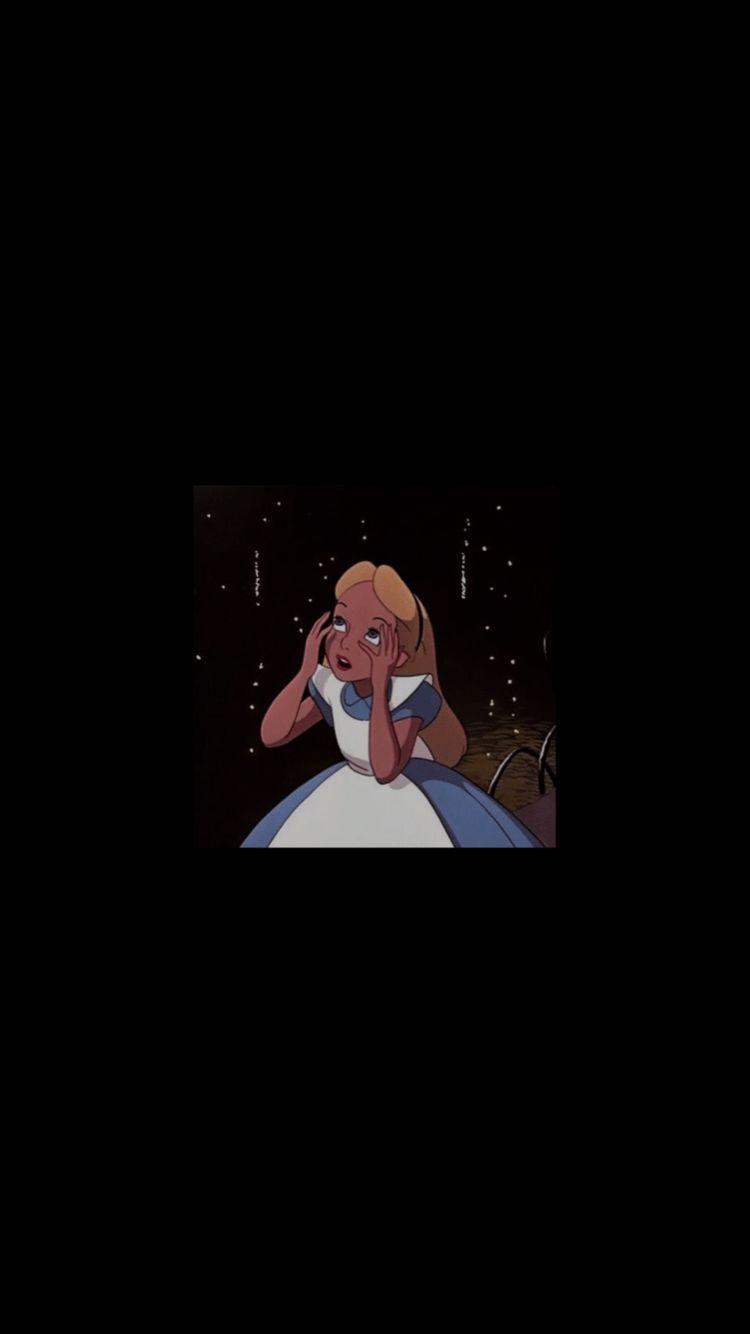 750x1334 aliceinwonderlandwallpaper #vintage #tumblr #wallpaper. Wallpaper vintage, Tumblr wallpaper, Black aesthetic wallpaper