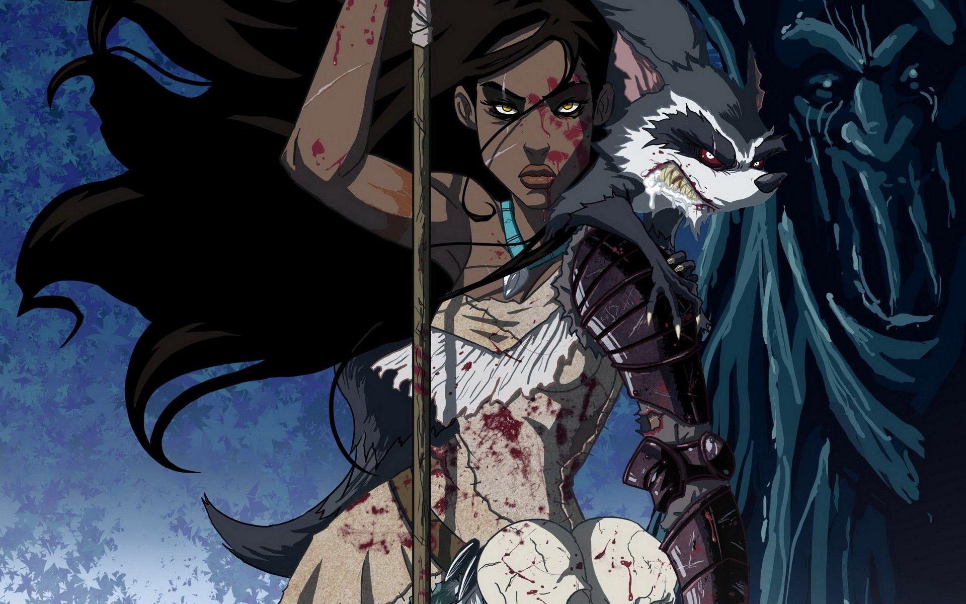 1920x1200 Download Dark Pocahontas Wallpaper 1920x1200