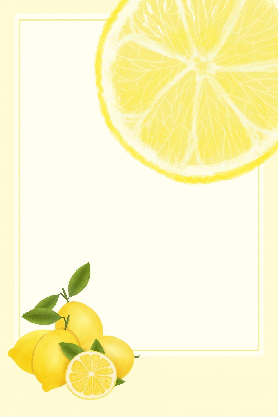 960x1440 Stylish Minimalist Creative Lemon Tea Poster Background, Lemon, Lemonade, Summer Background Image for Free Download
