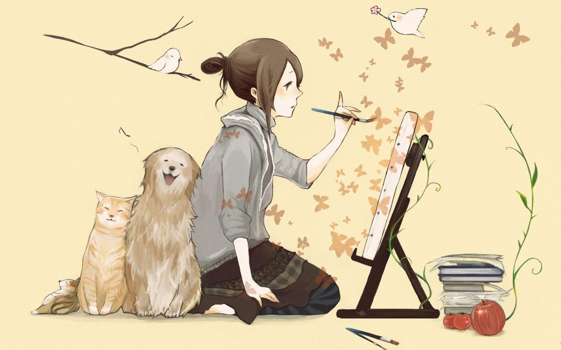 Anime Girl Art Wallpapers  Top Free Anime Girl Art Backgrounds   WallpaperAccess