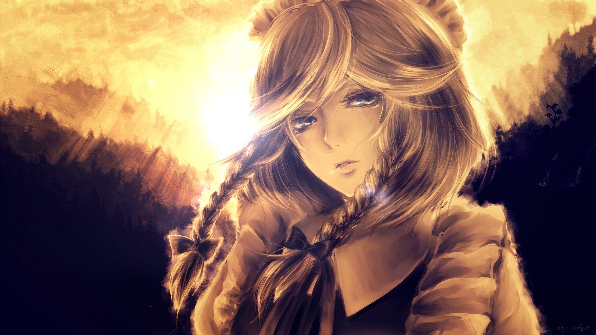 1920x1080 Anime Beauty Girl Art