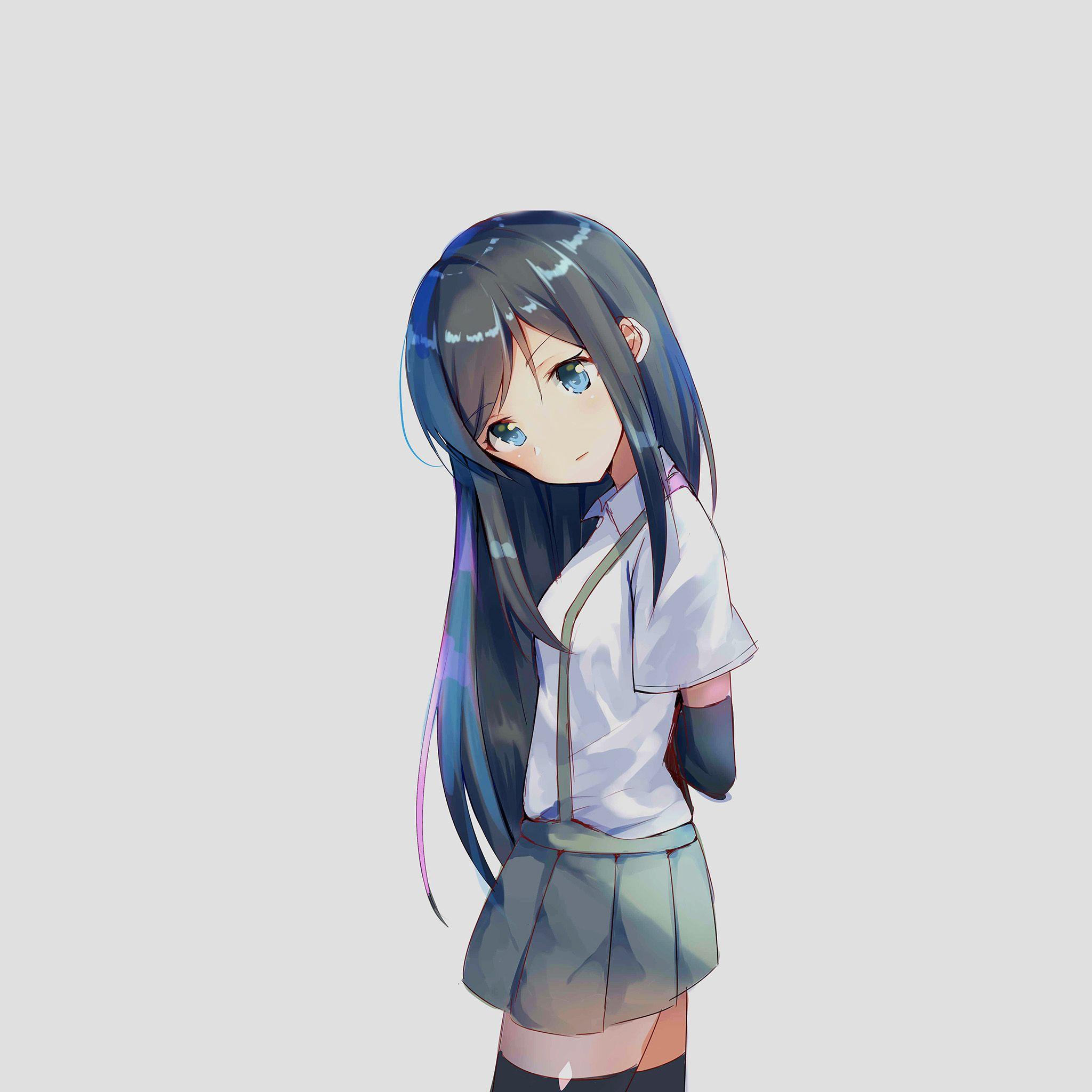 2048x2048 Anime Asashiho Kantai Girl Illustration Art iPad Air Wallpaper Free Download