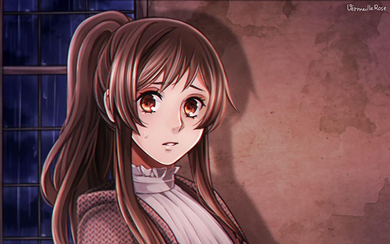 1280x800 Download wallpaper 1280x800 anime, girl, sadness, emotions, art widescreen 16:10 HD background