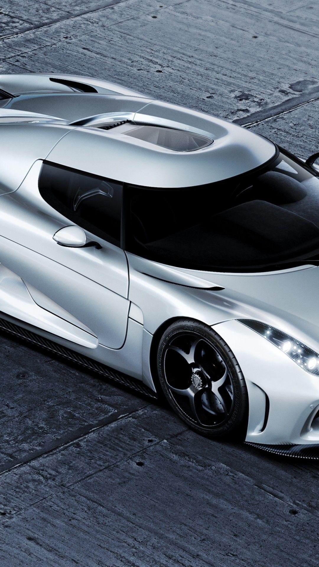 1080x1920 Download 1080x1920 Koenigsegg Regera, Supercars, Silver, Top View Wallpaper for iPhone iPhone 7 Plus, iPhone 6+, Sony Xperia Z, HTC One