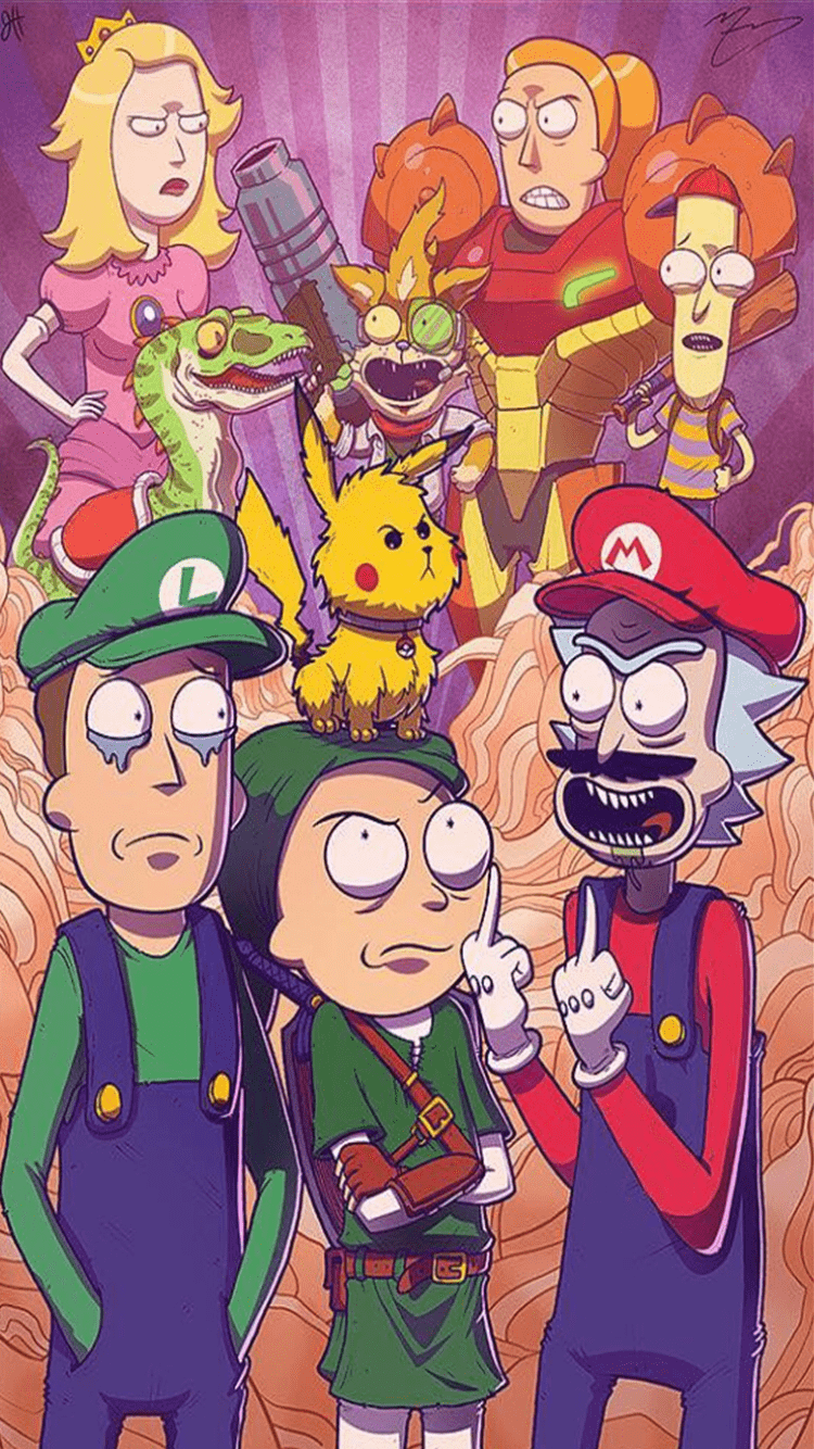 750x1334 Rick And Morty Aesthetic Wallpaper