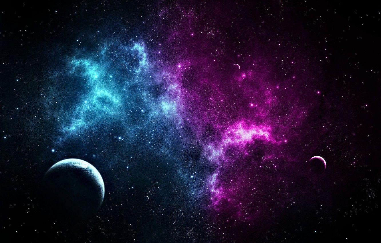 1332x850 Wallpaper stars, nebula, planet, art, constellation, nebula image for desktop, section космос