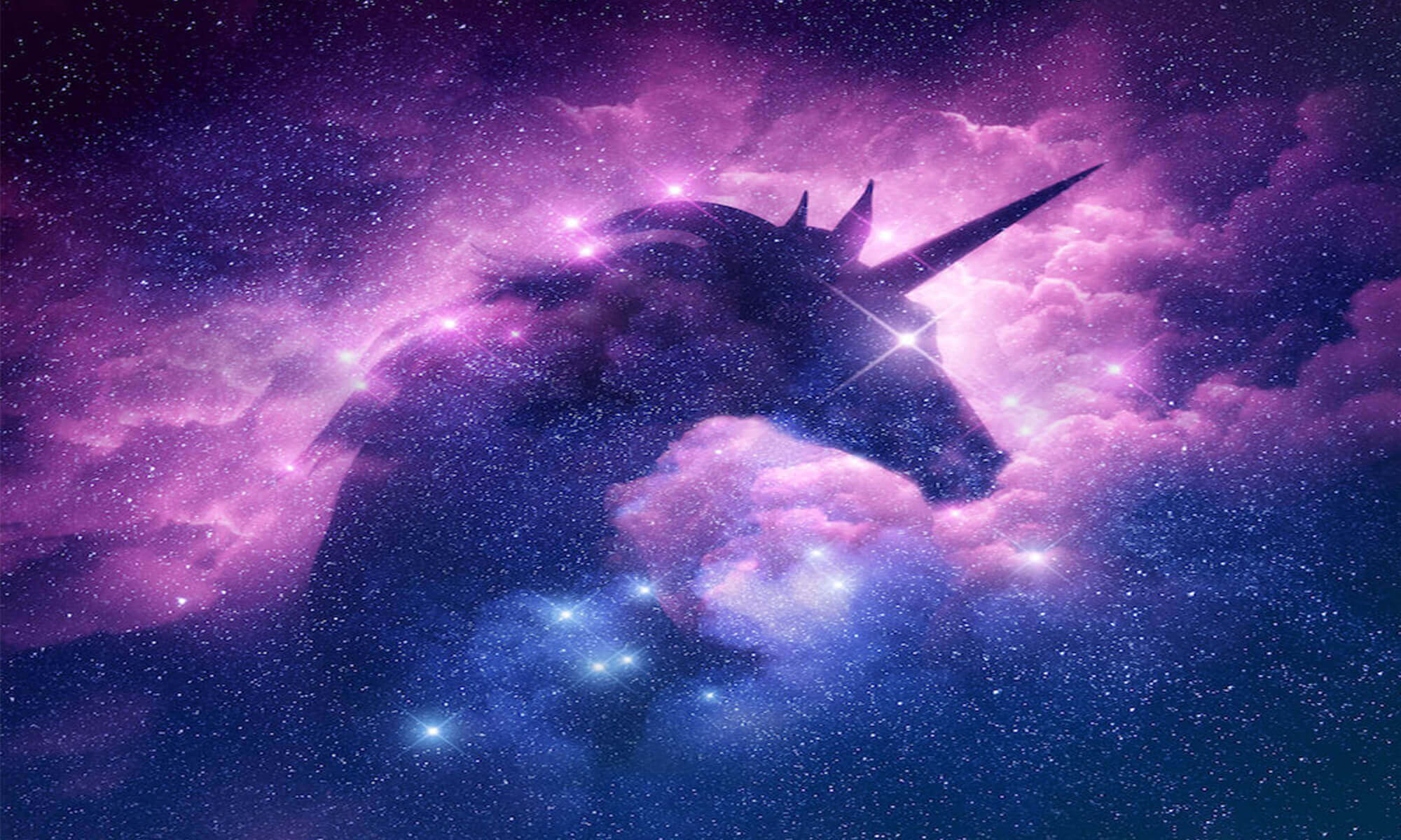 2000x1200 Unicorn Star Constellation Wallpaper Mural