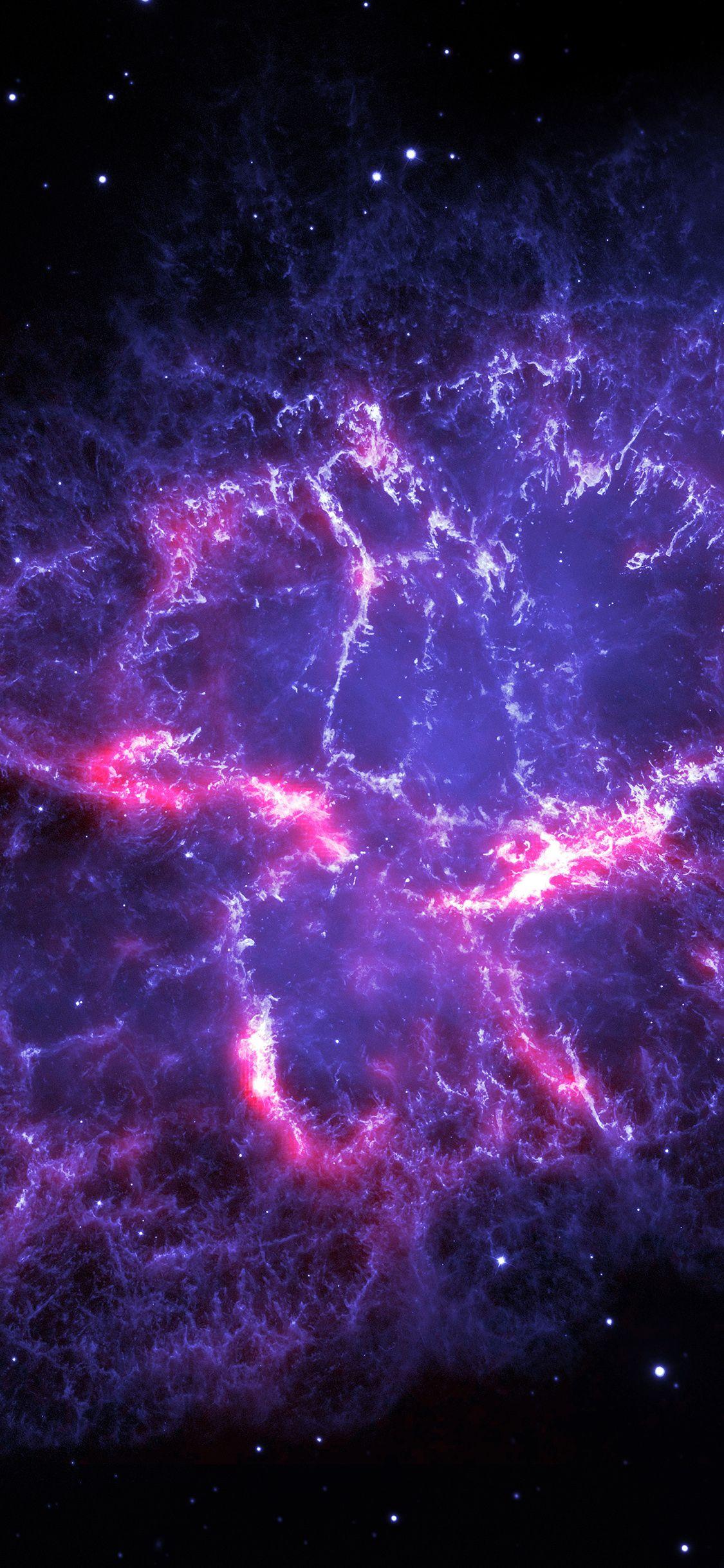 1125x2436 Space Astronomy Galaxy Dark Purple Star