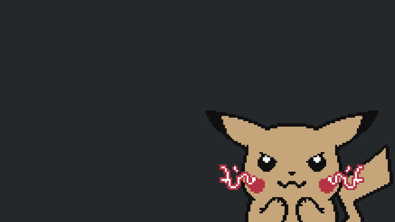 1366x768 Pikachu, minimalism, simple, pixel art, Pokémonx768 Wallpaper.cc. Pixel art, Pikachu, Art wallpaper