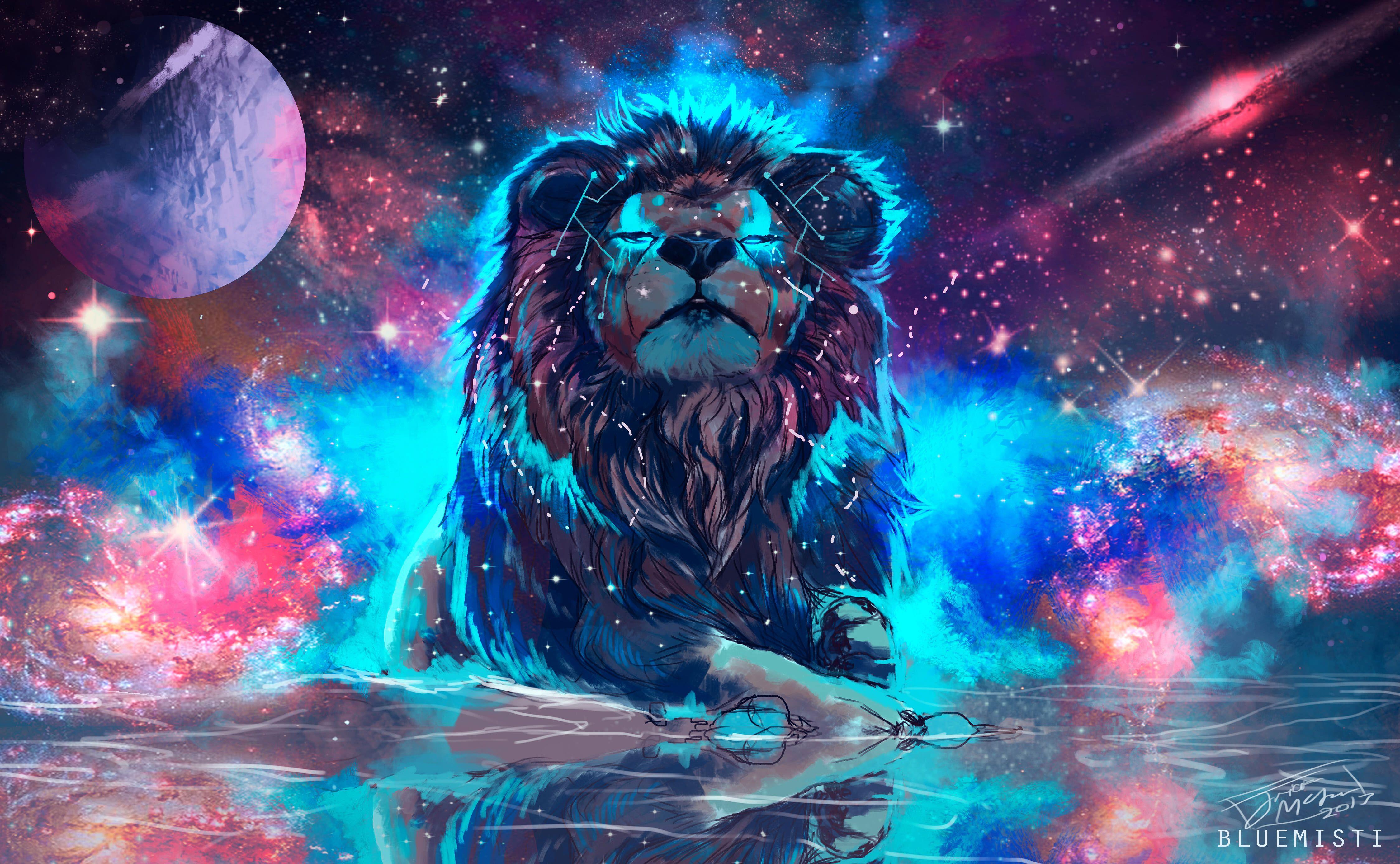 4496x2776 Lion 4k Artistic Colorful, HD Animals, 4k Wallpaper, Image, Background, Photo and Picture