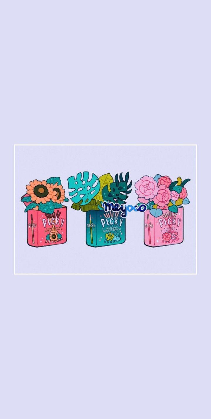 720x1424 Picky by Meyoco. Wallpaper iphone cute, Kawaii wallpaper, Aesthetic pastel wallpaper