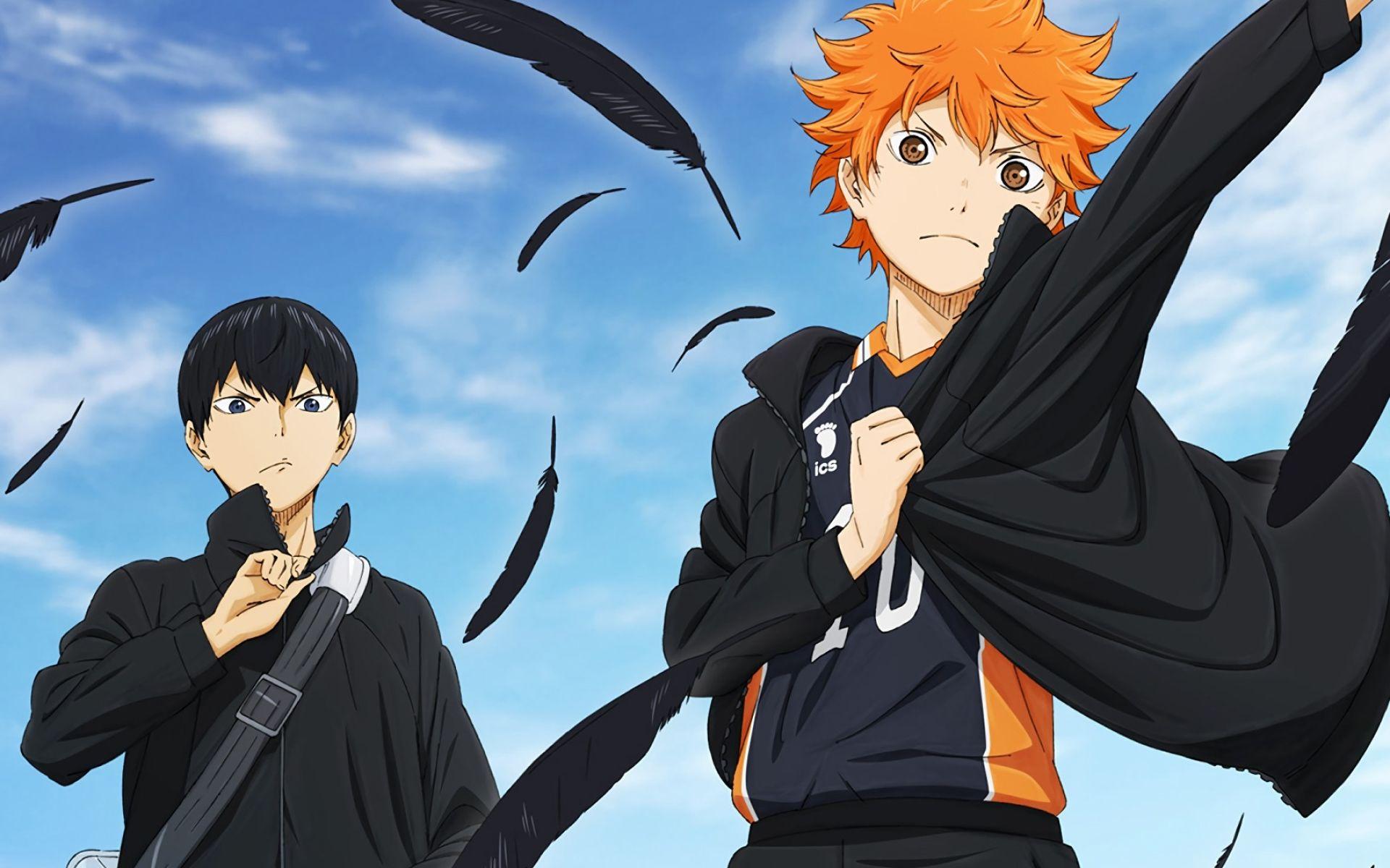 1920x1200 Download wallpaper Shoyo Hinata, Tobio Kageyama, manga, art, Haikyuu for desktop with resolution 1920x1200. High Quality HD picture wallpaper